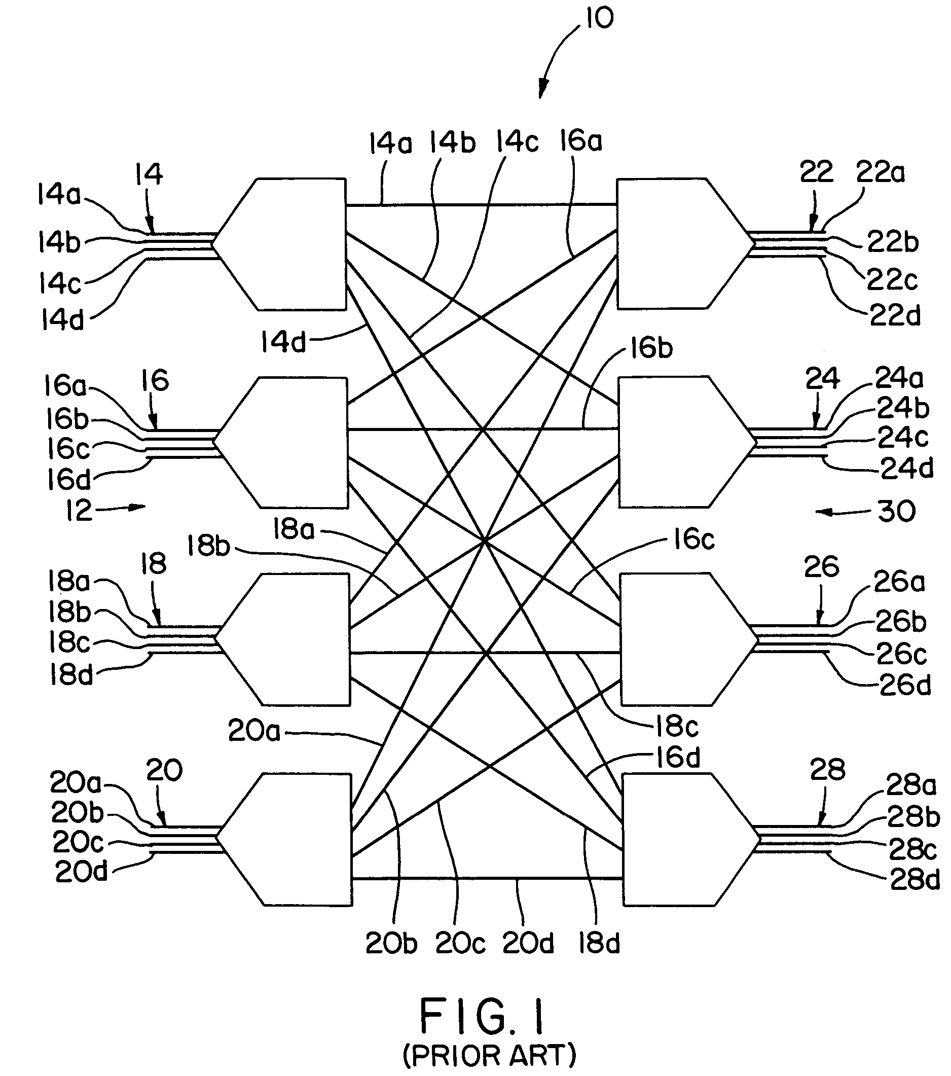 Strain relief unit for fiber shuffling device