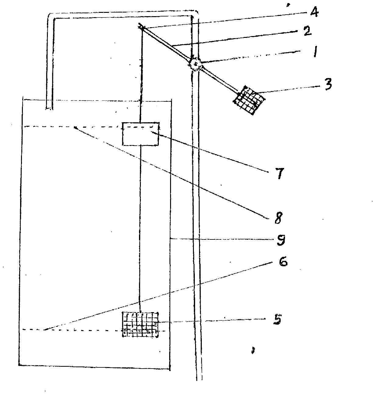 Weight-pressing lever automatically controlling switch