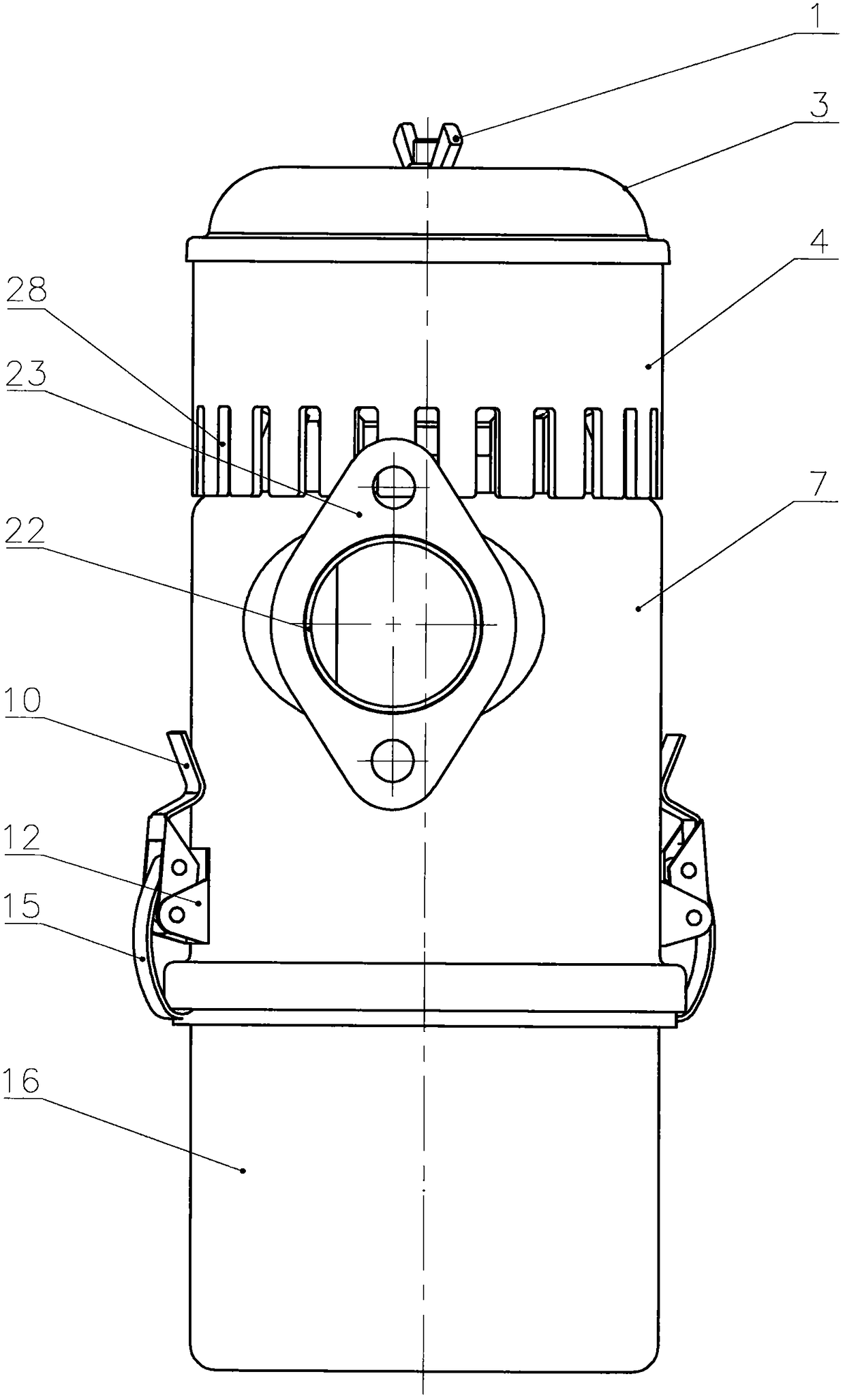 Multi-stage filter separated type air filter