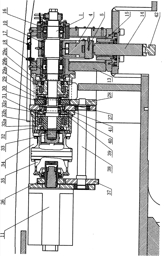 Automatic switching dual-path transmission mechanism of punch press