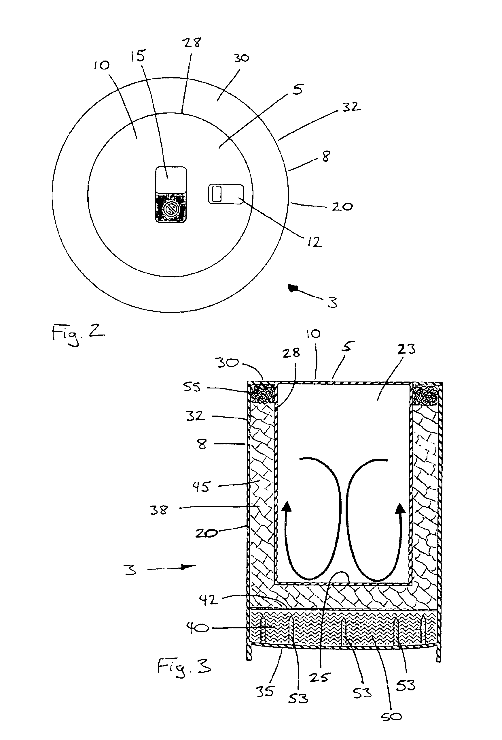 Self-contained temperature-change container assemblies