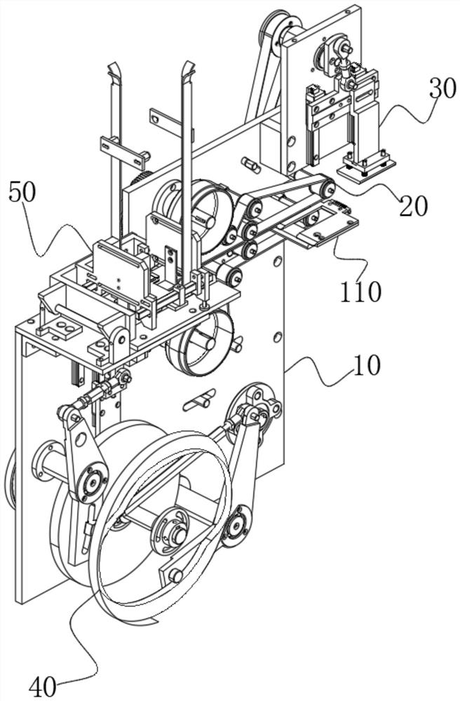 Distance-adjustable paper box conveying equipment