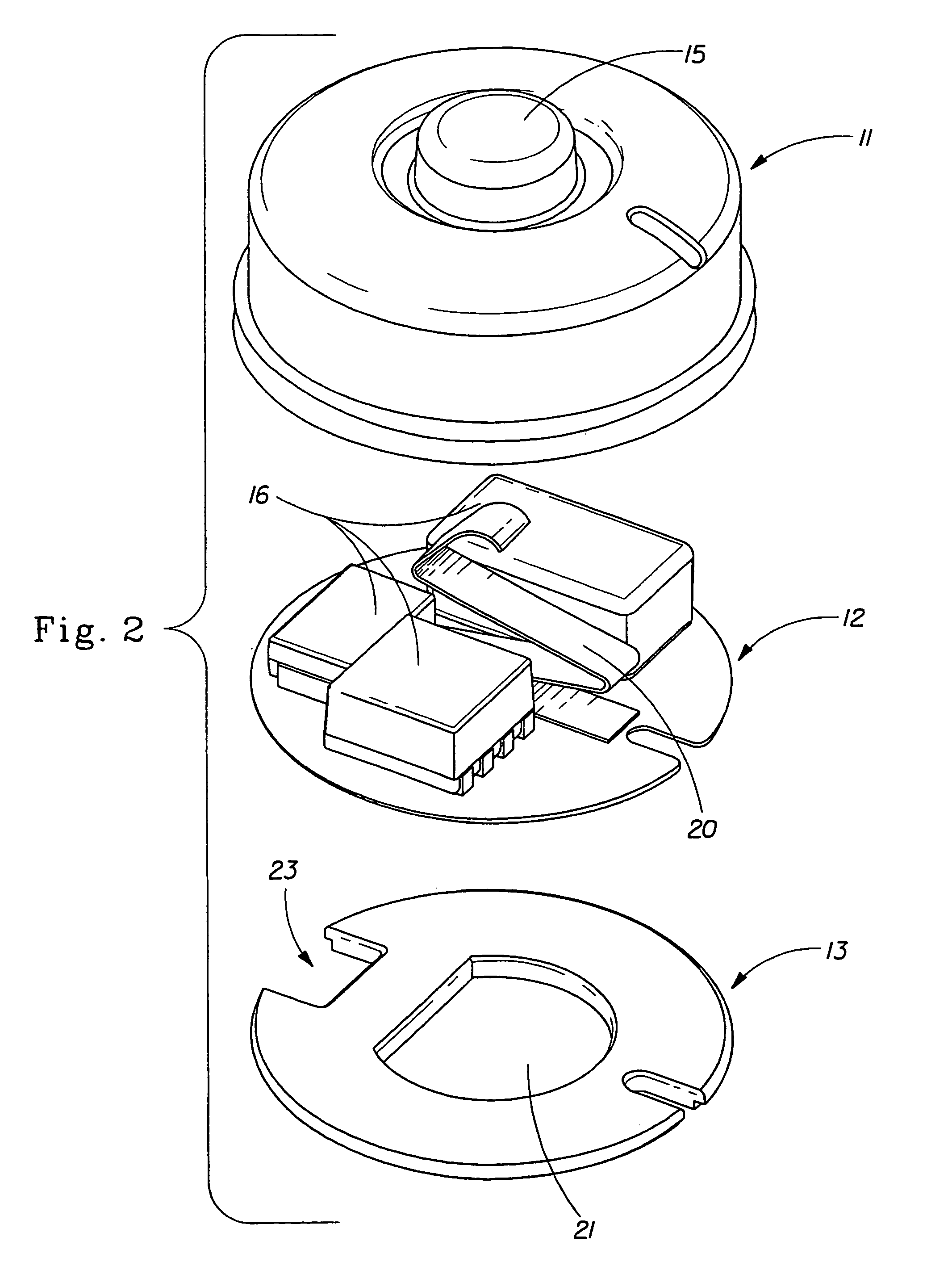 Battery having a housing for electronic circuitry