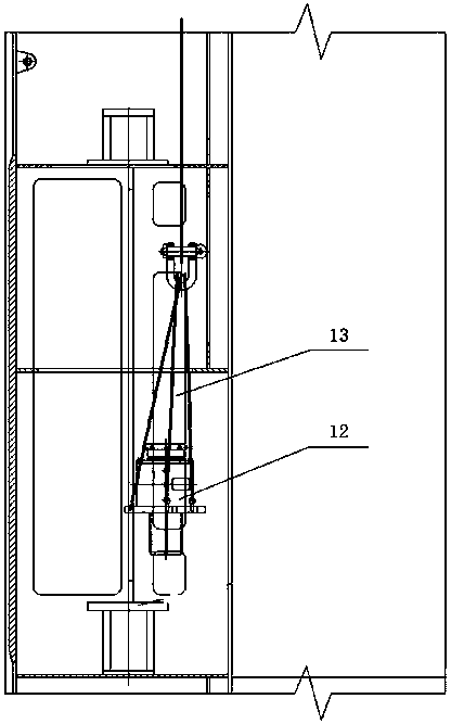 Mounting method of locking device for platform type crushed stone laying and leveling ship