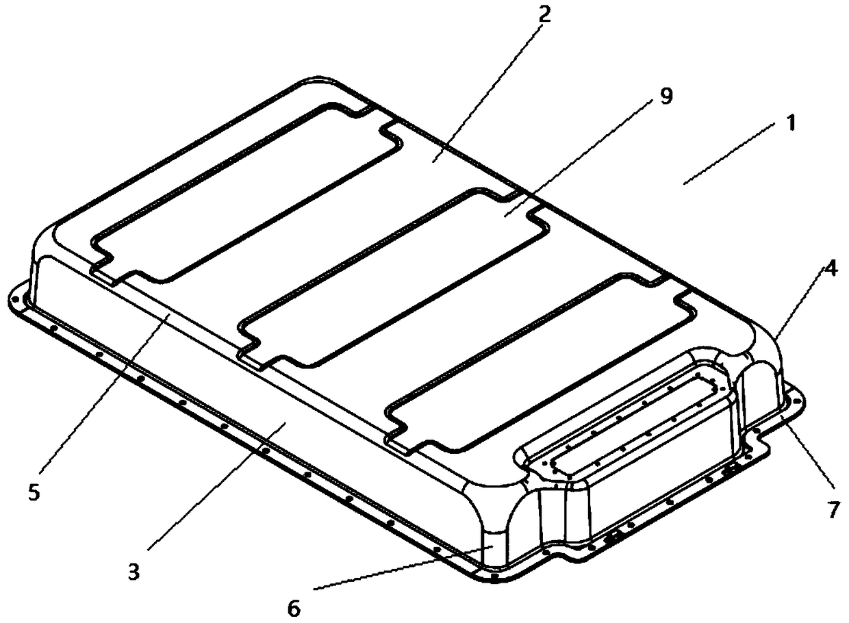 Electric automobile battery box upper cover