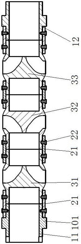 Rotary valve stem and control valve