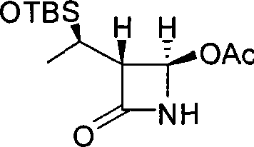 Method for preparing (3R,4R)-3-[(1R)tert-butyl dimethyl silica ethyl]-4-acetoxy-2-aza ring butanone