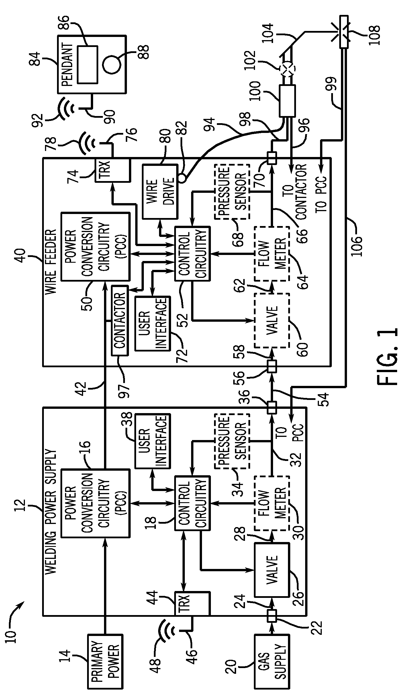 Welding gas leak detection system and method