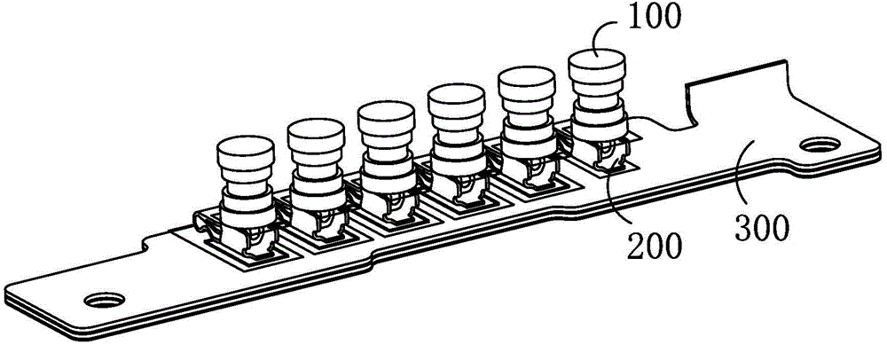 Connecting structure for pin needle and PCB