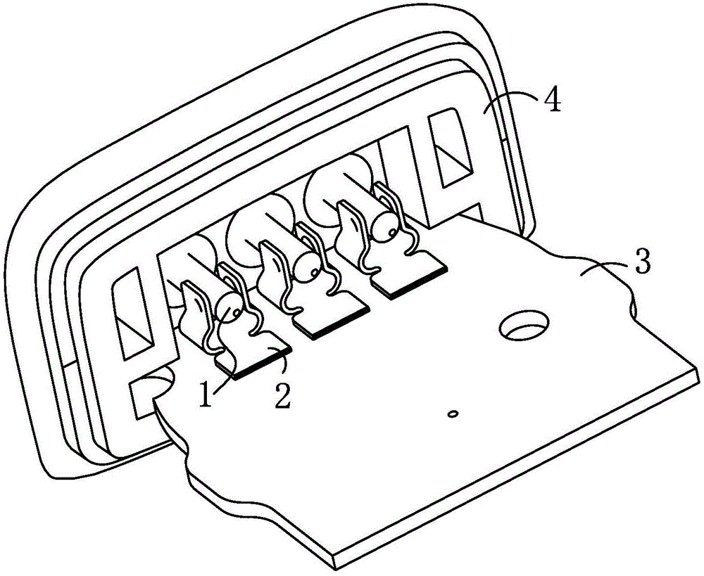 Connecting structure for pin needle and PCB