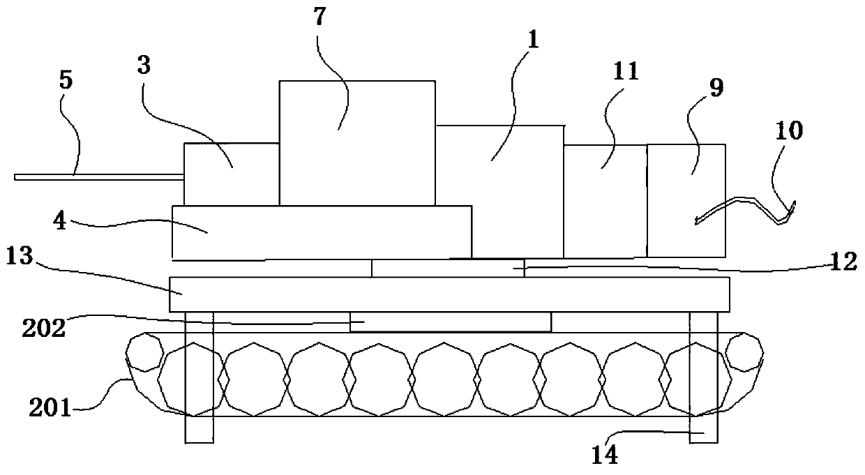 Machine for constructing grouting gravel piles in tunnel and constructing method