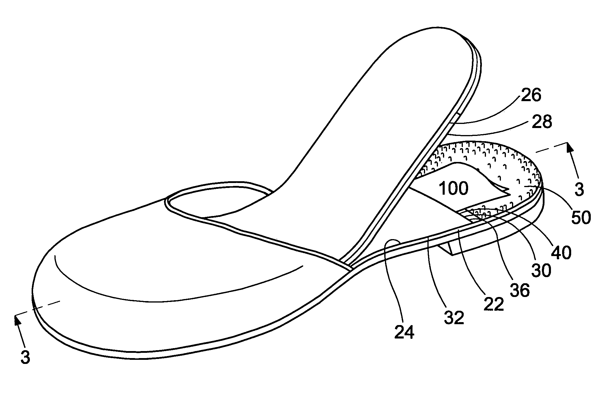 Shoe with concealed compartment for retaining items