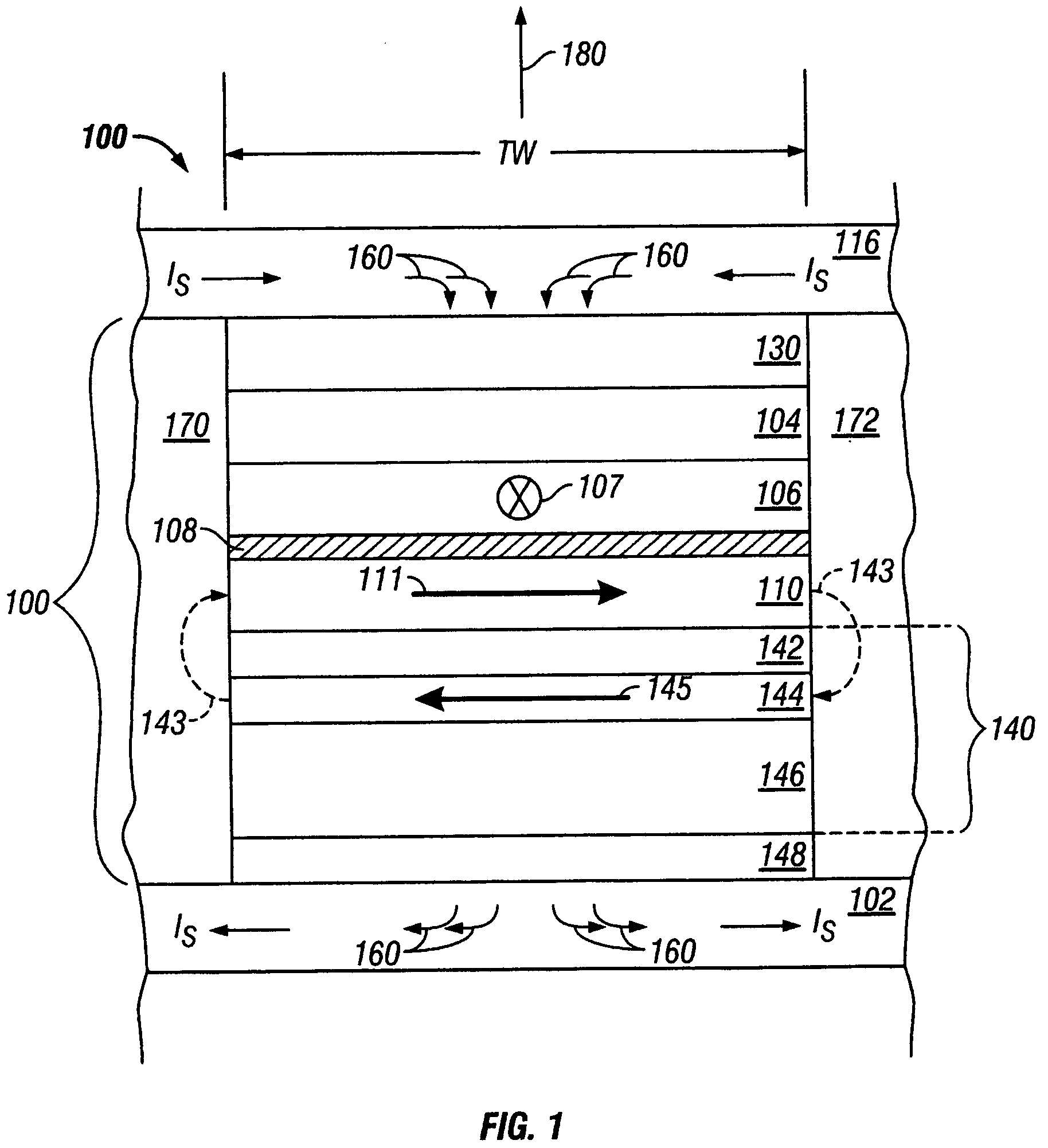 Current-perpendicular-to-plane magnetoresistive sensor with free layer stabilized by in-stack orthogonal magnetic coupling