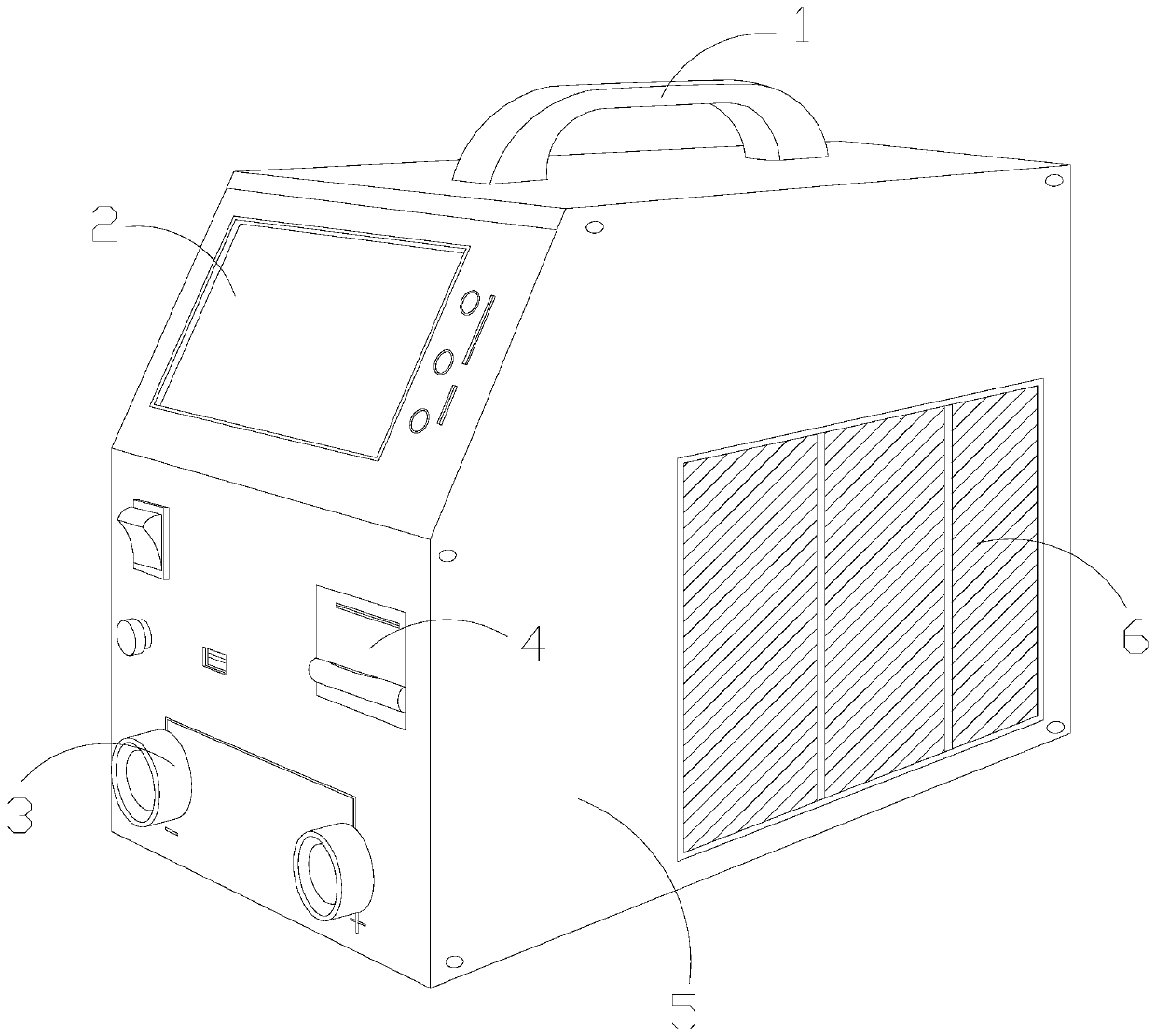 Novel double-flow cross-test capacity check testing machine for storage battery pack