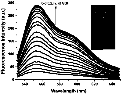 A kind of reactive mercapto compound probe and preparation method thereof