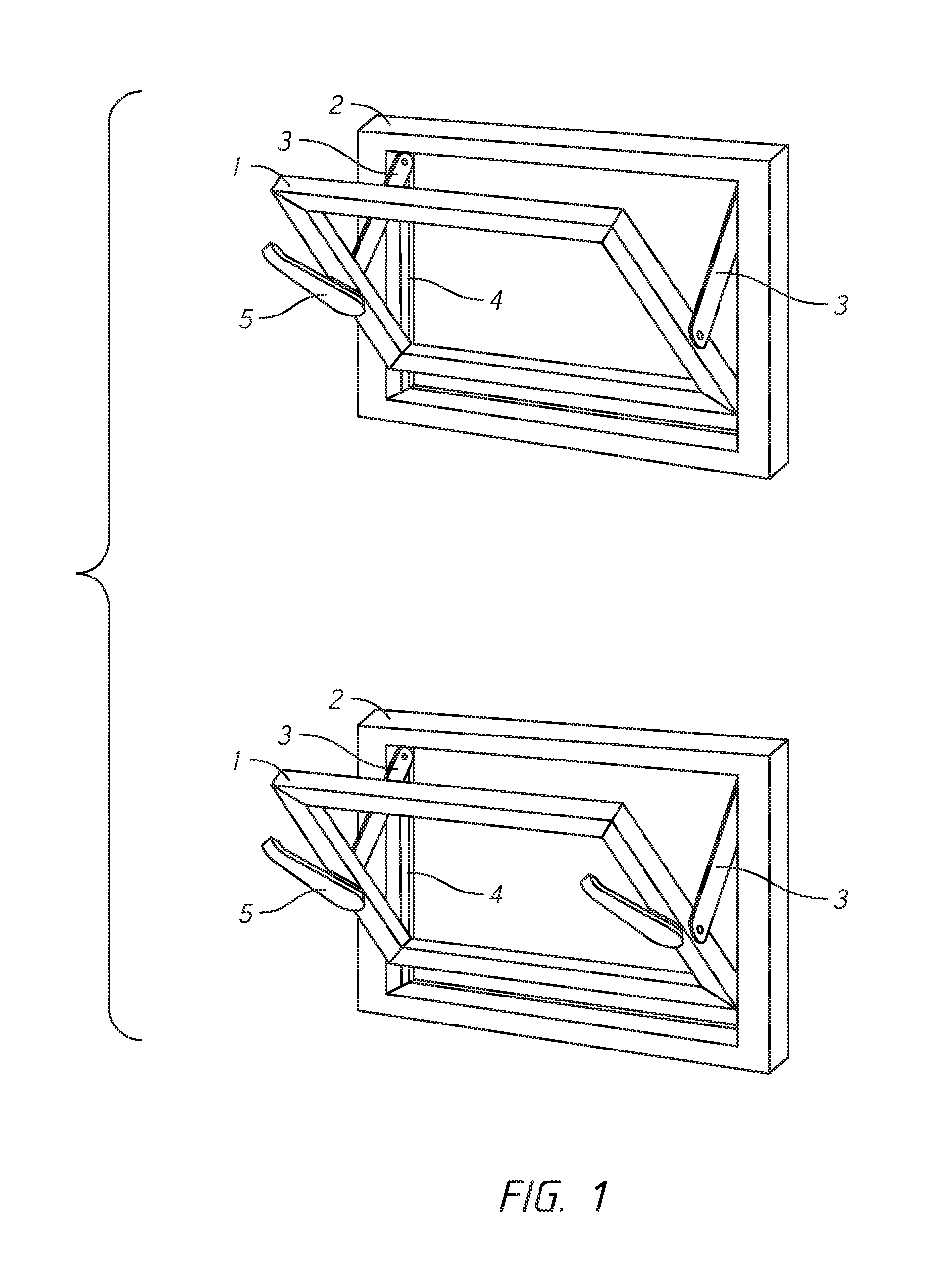 Open top hopper window and frame