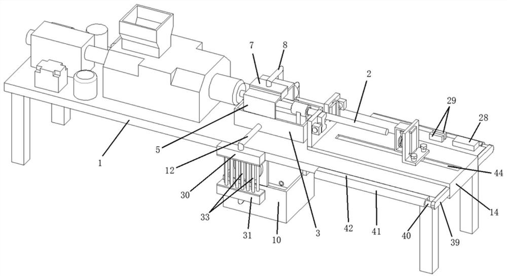 An integrated cooling tin bar extruder