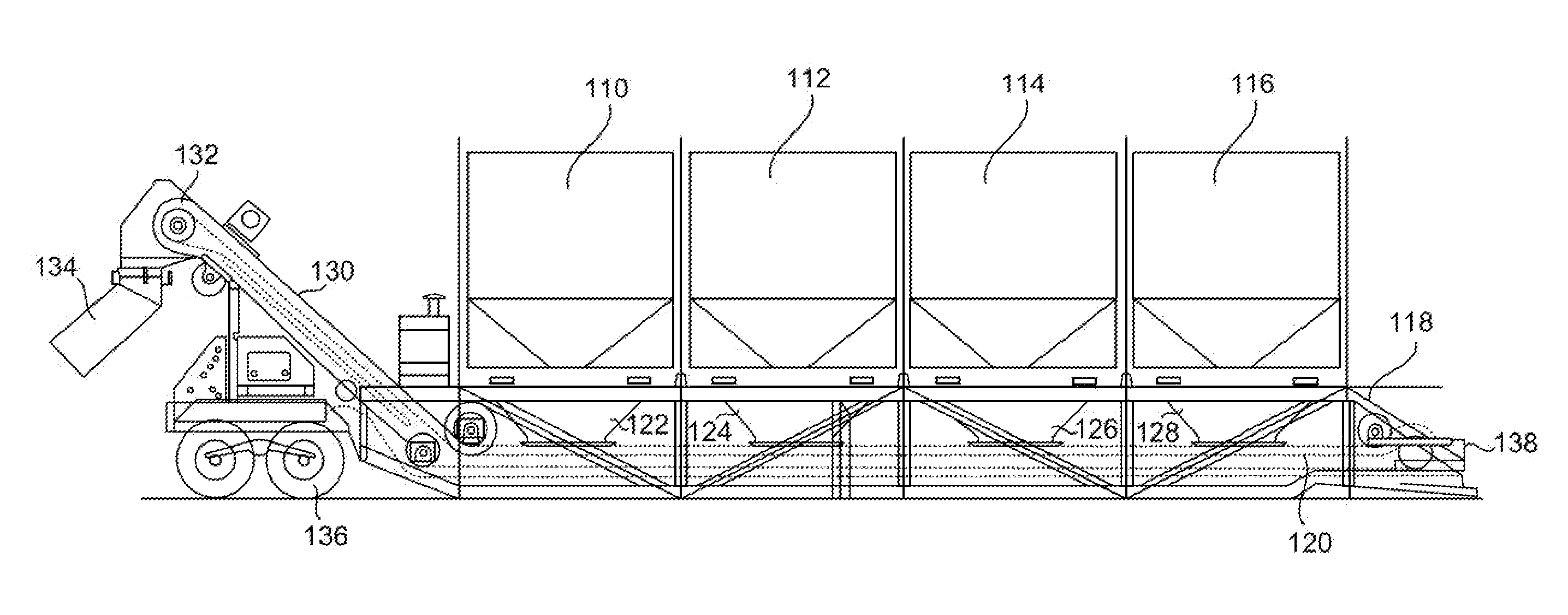 Proppant discharge system and a container for use in such a proppant discharge system