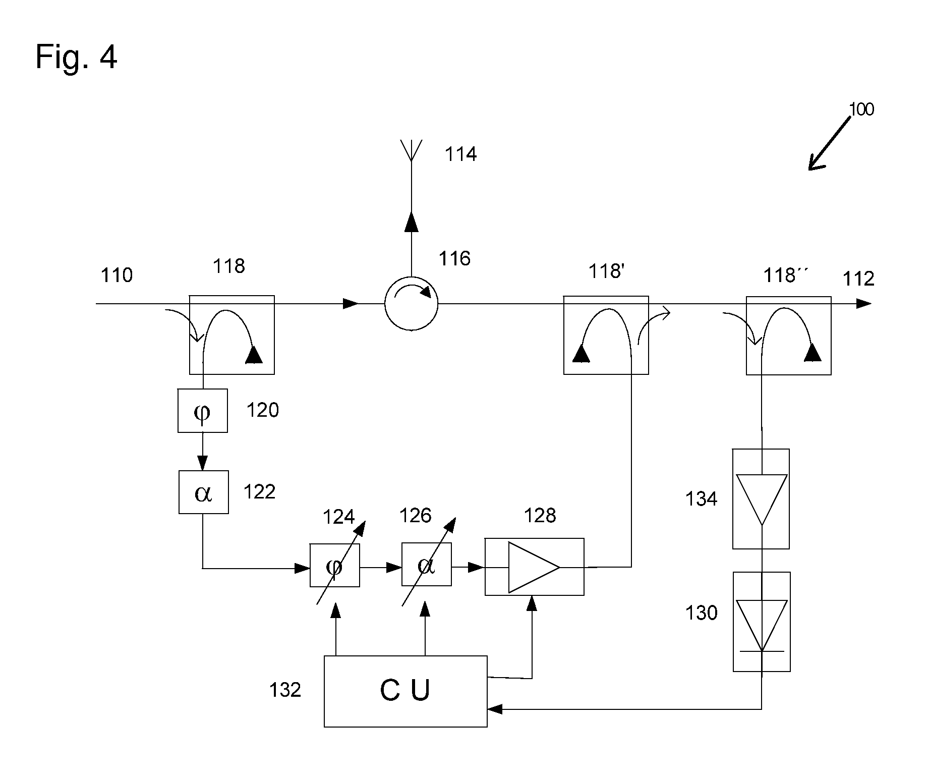 Adjustable circuit and RFID reader device