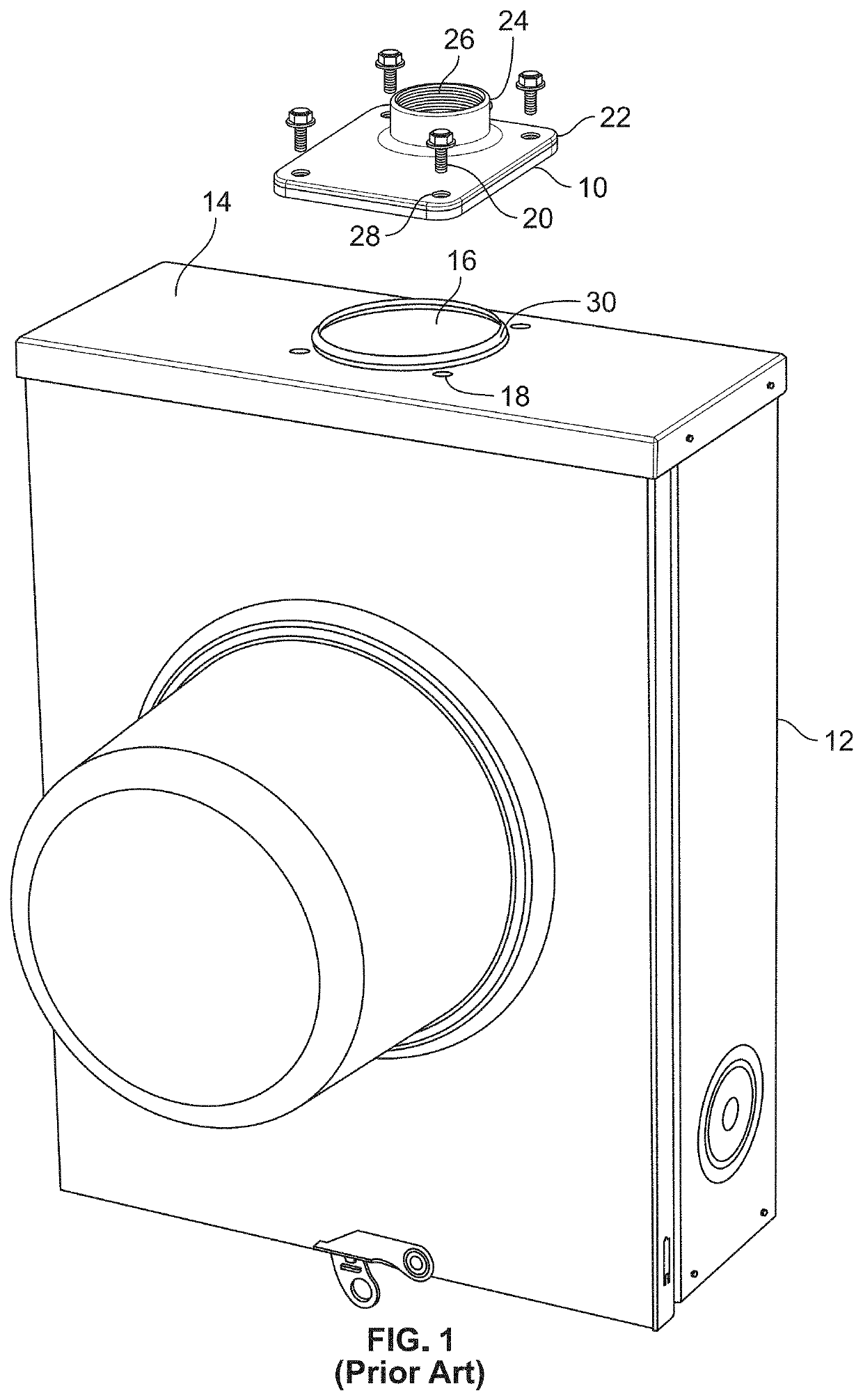 Conduit hub adapter for electrical box