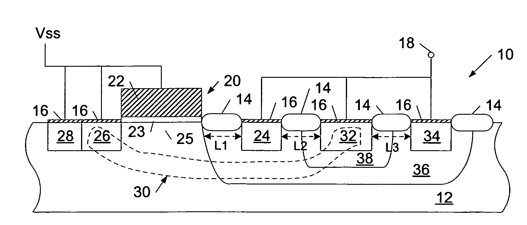 Circuits providing ESD protection to high voltage laterally diffused metal oxide semiconductor (LDMOS) transistors