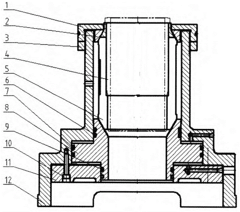 Fine boring fixture in cylinder jacket machining