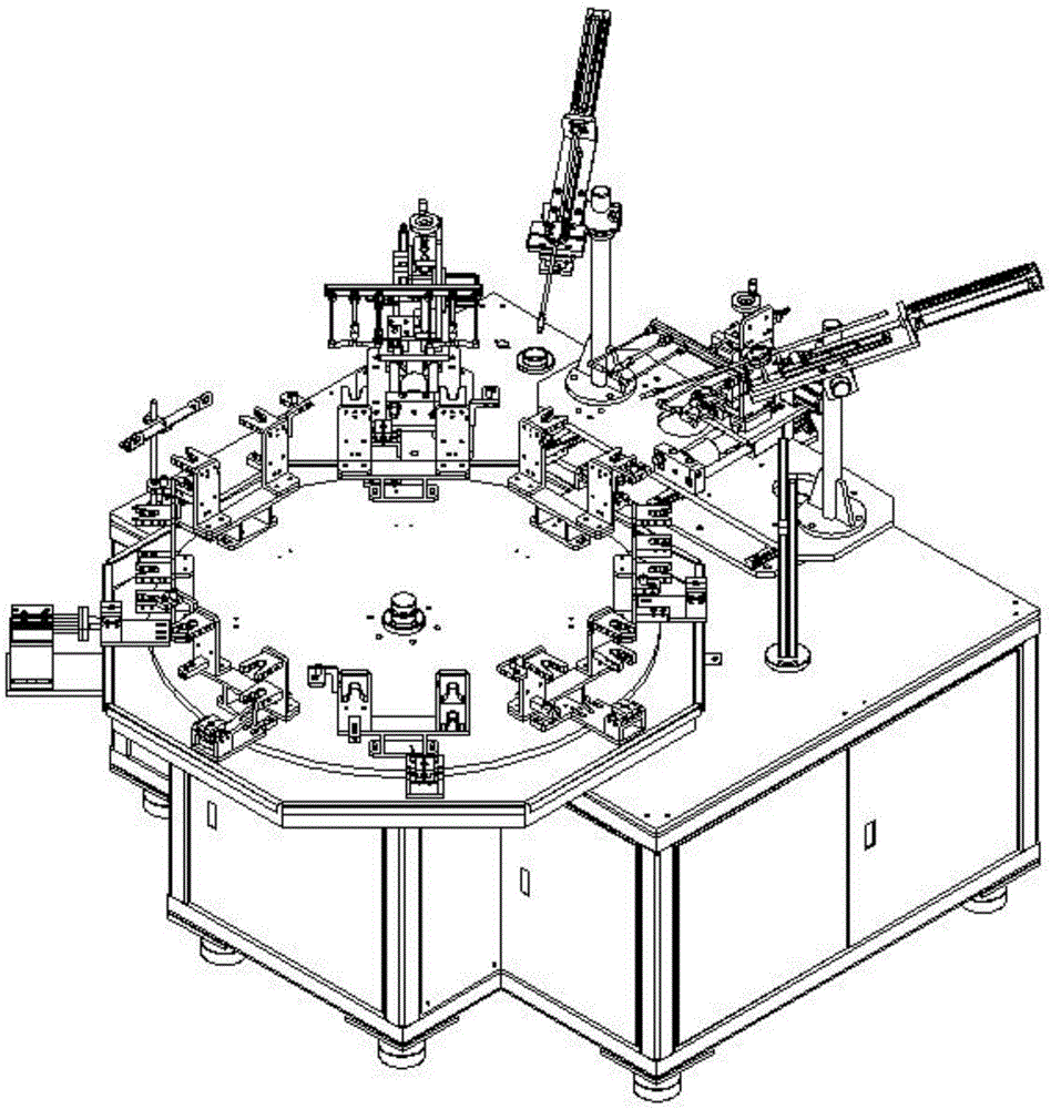 Rotary plate type multi-station automatic flame brazing machine for household air conditioner silencer assembly