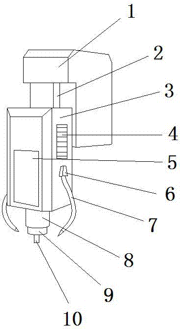 Numerical control lathe main motor installation structure