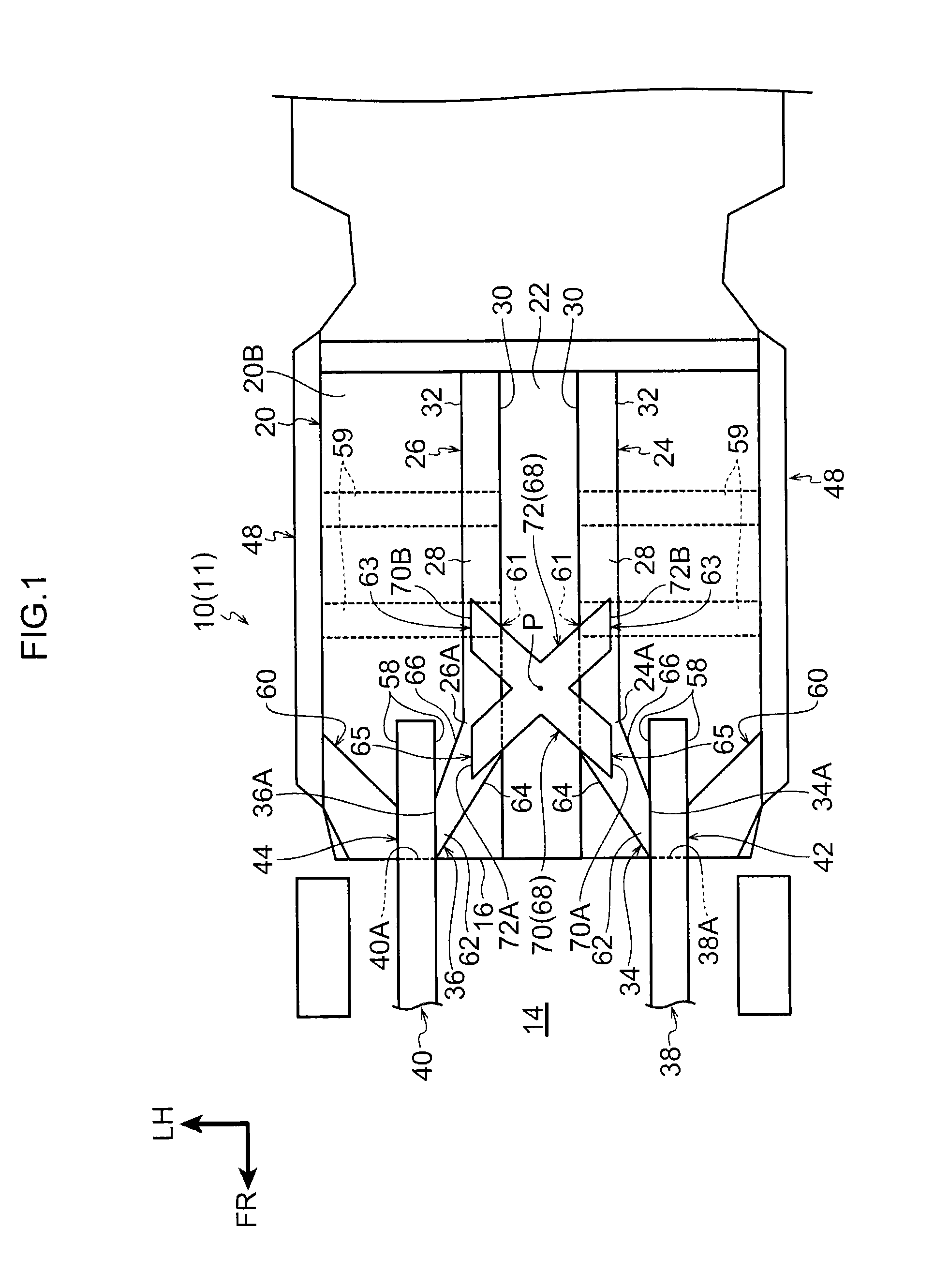 Vehicle lower section structure