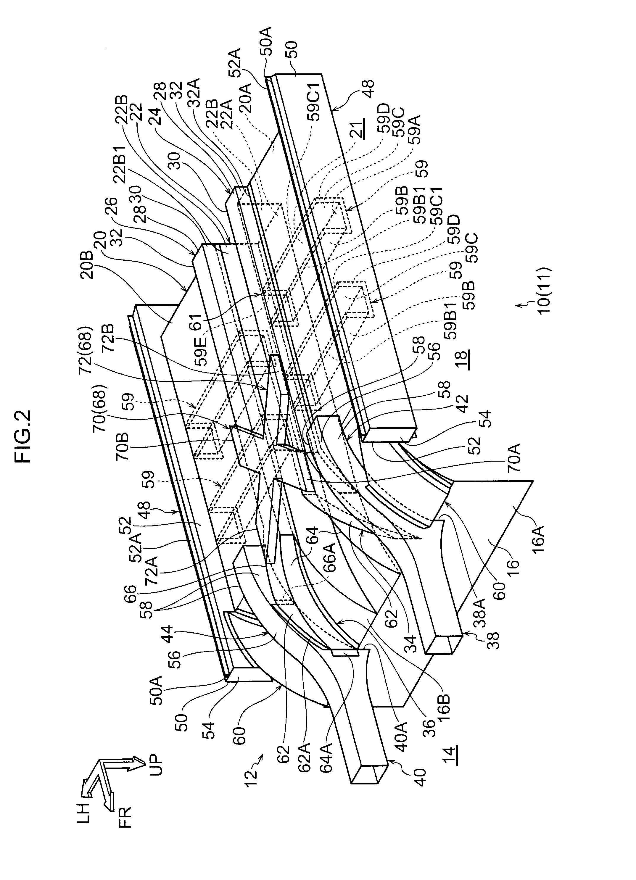 Vehicle lower section structure