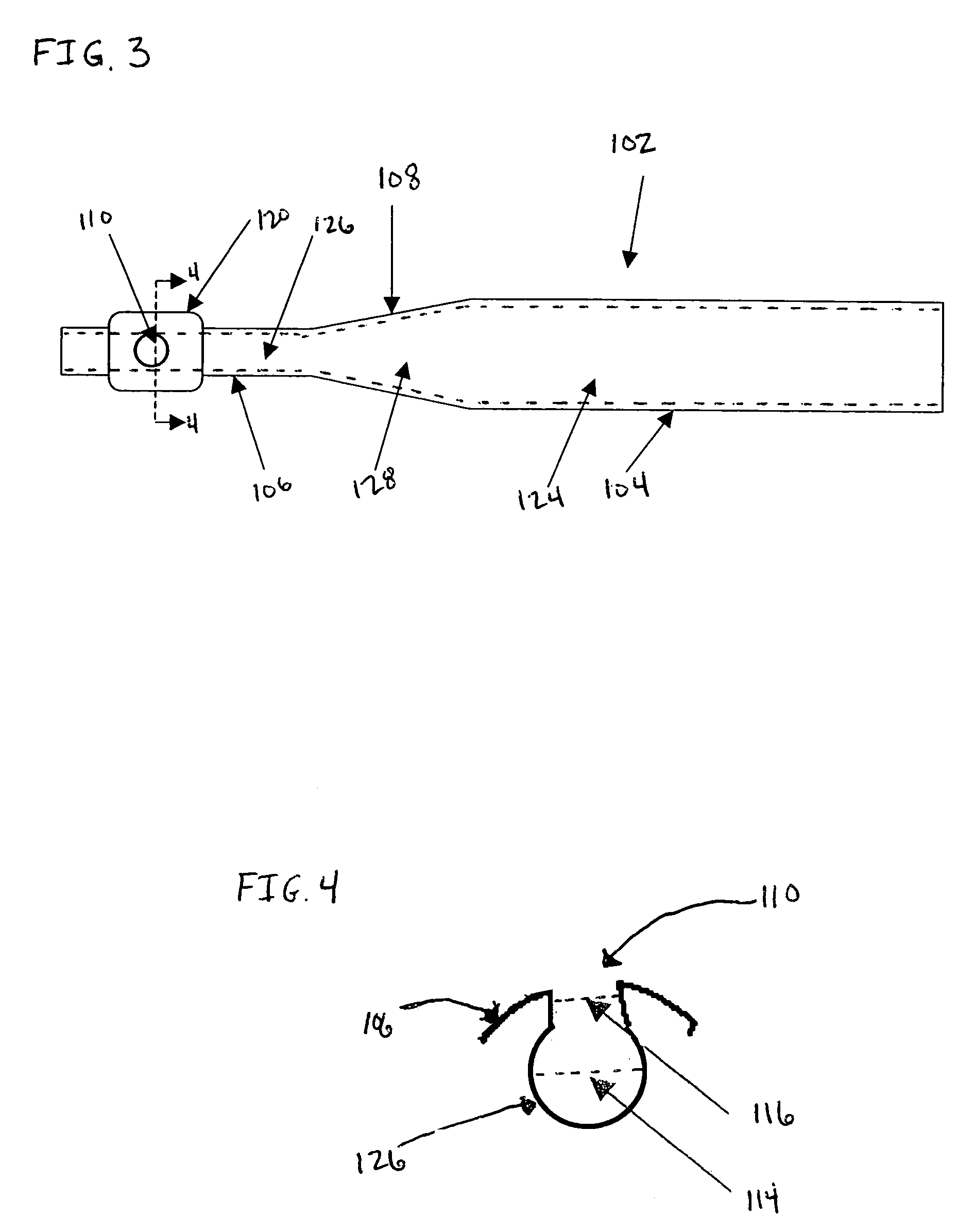 Effects of flow improvement in tapered design