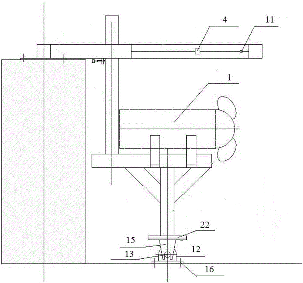 Submersible mixer experimental device