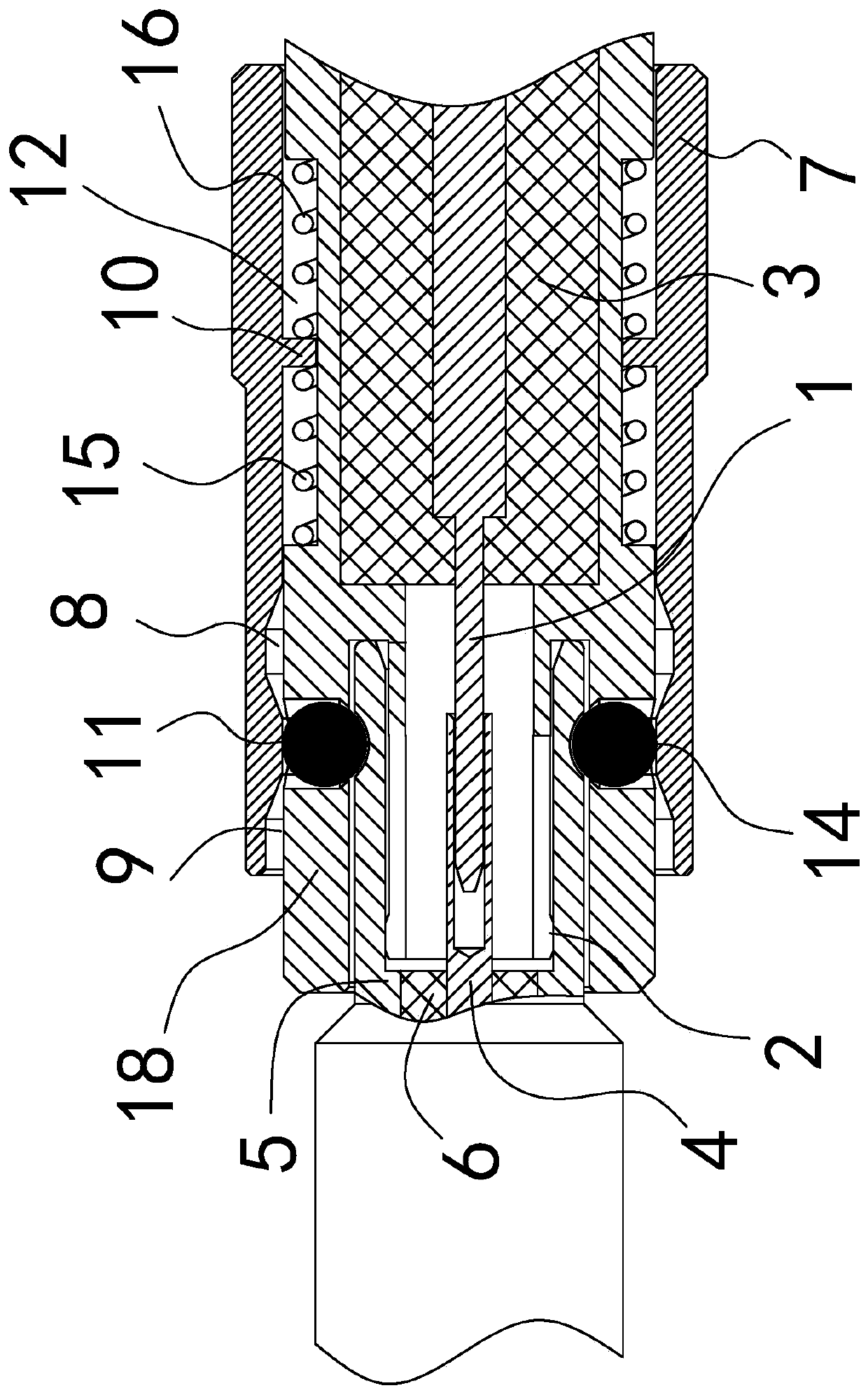 Push-pull type self-locking connector