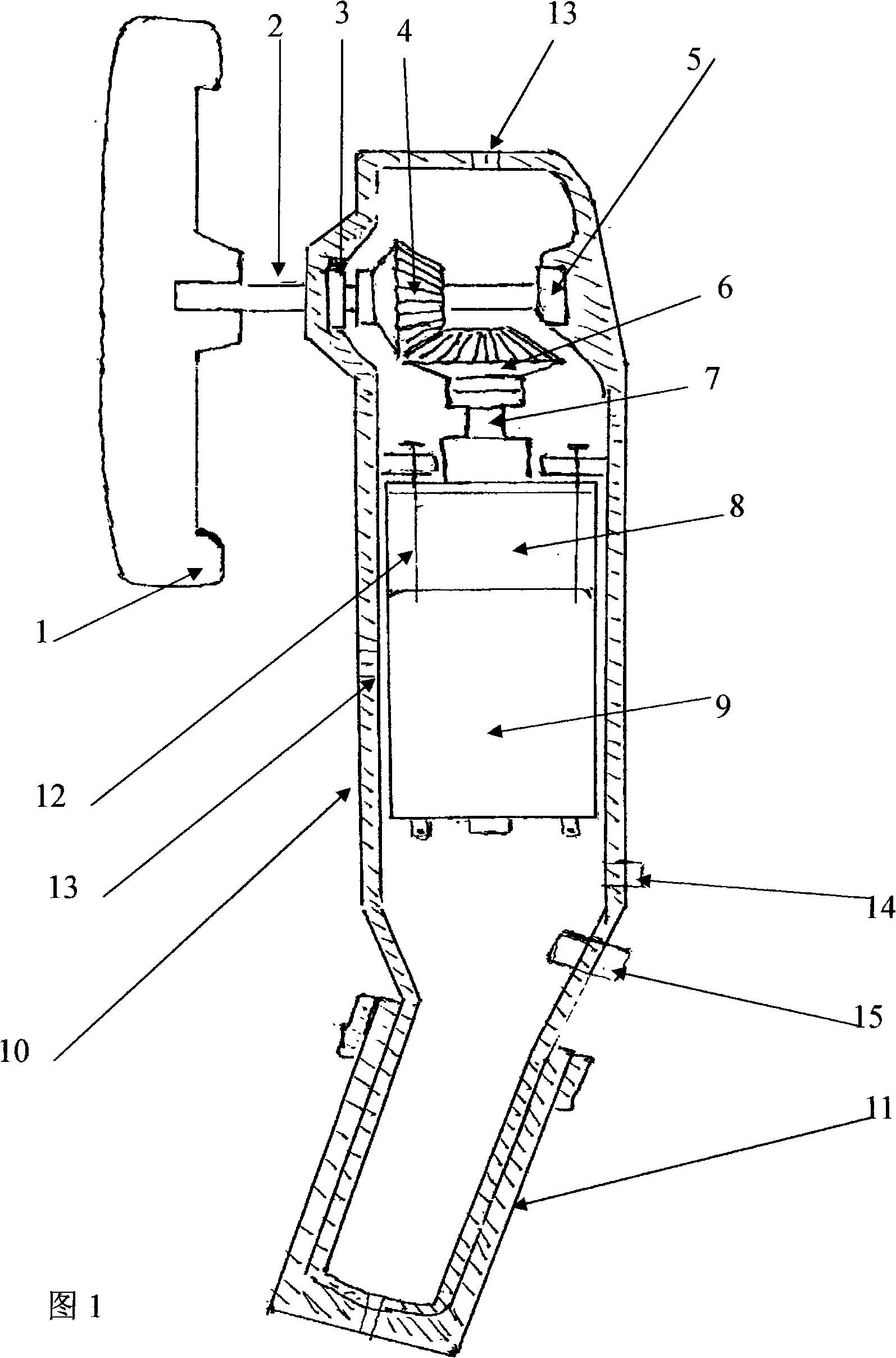 Hand-hold electric massage-rubbing device for bathing