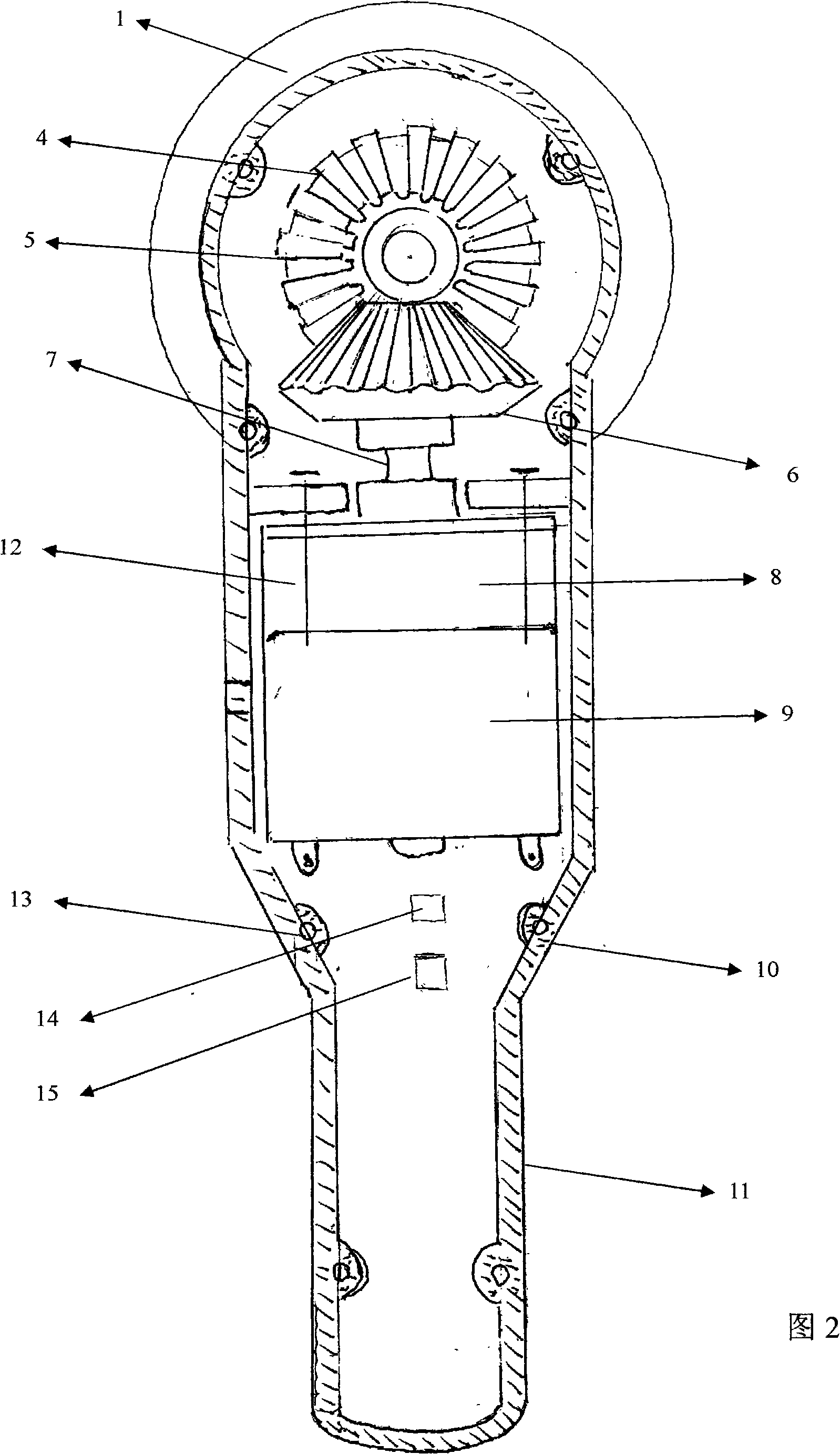 Hand-hold electric massage-rubbing device for bathing