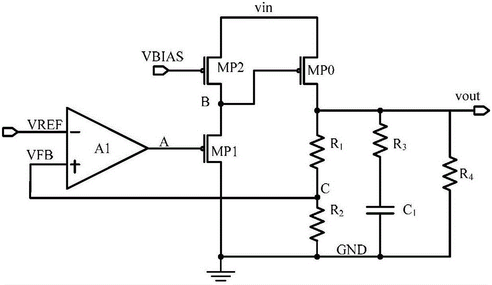 Low-voltage-difference linear voltage stabilizer