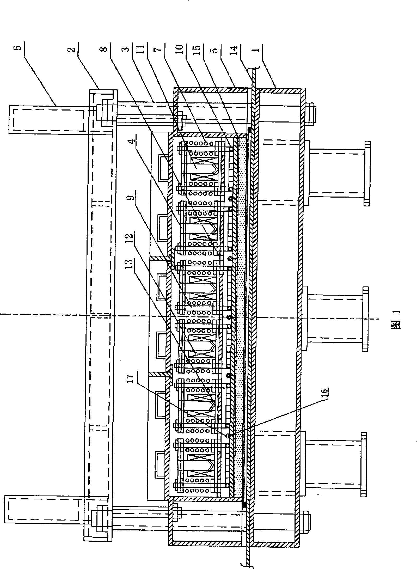 Electromagnetic combined apparatus for synthesizing stone pressure plate