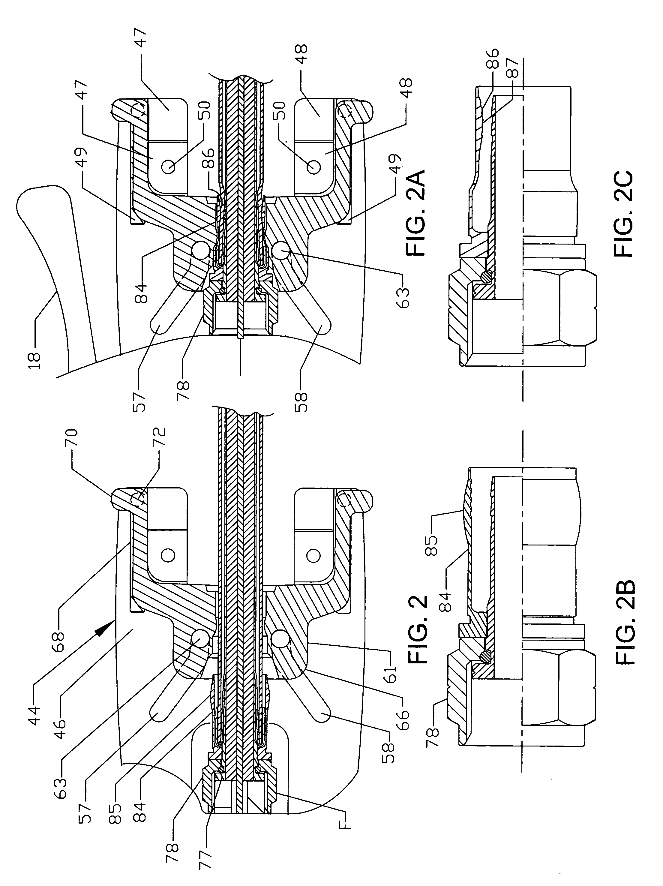 Coaxial cable fitting and crimping tool