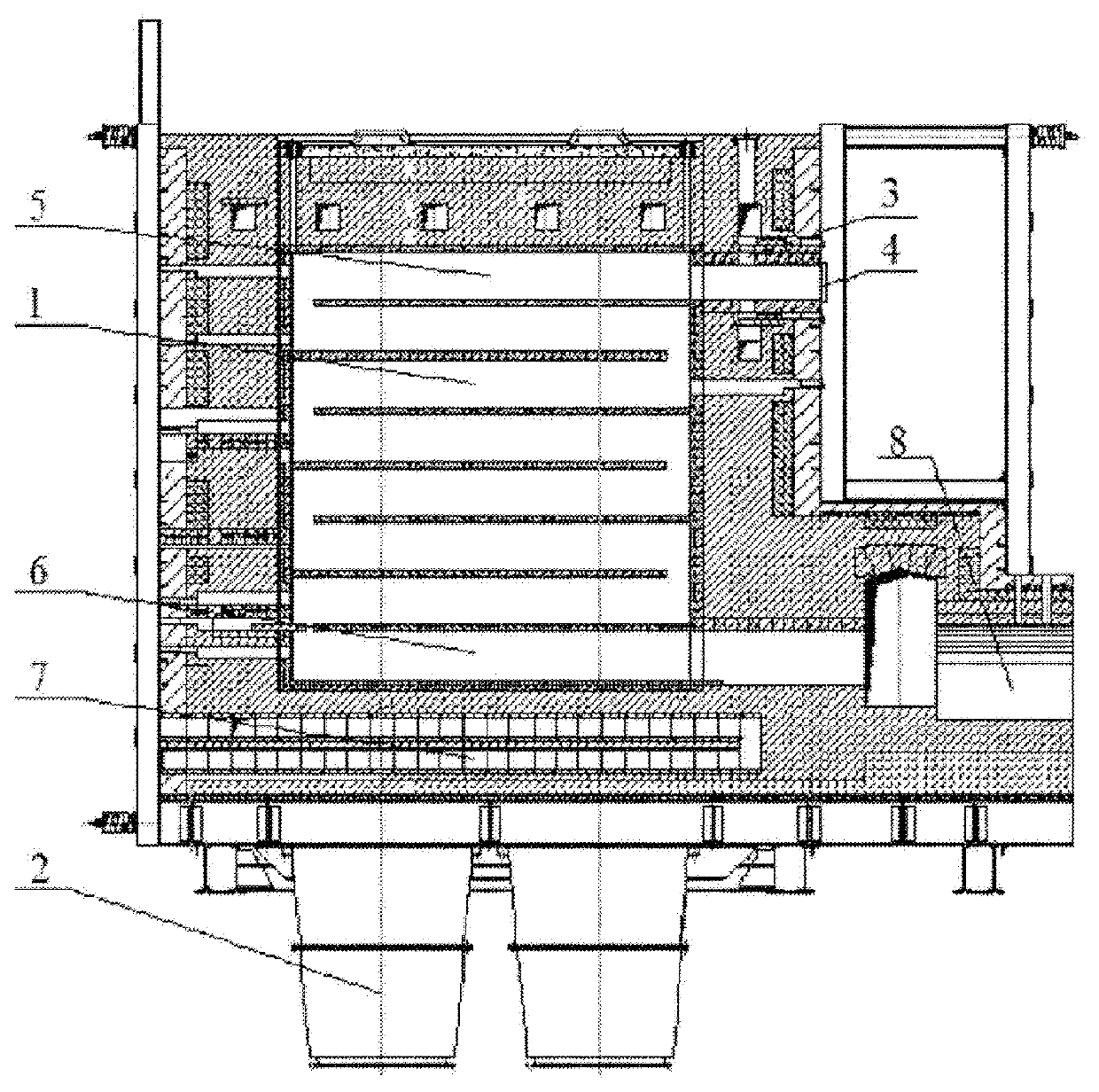 Pot furnace low-temperature calcination process