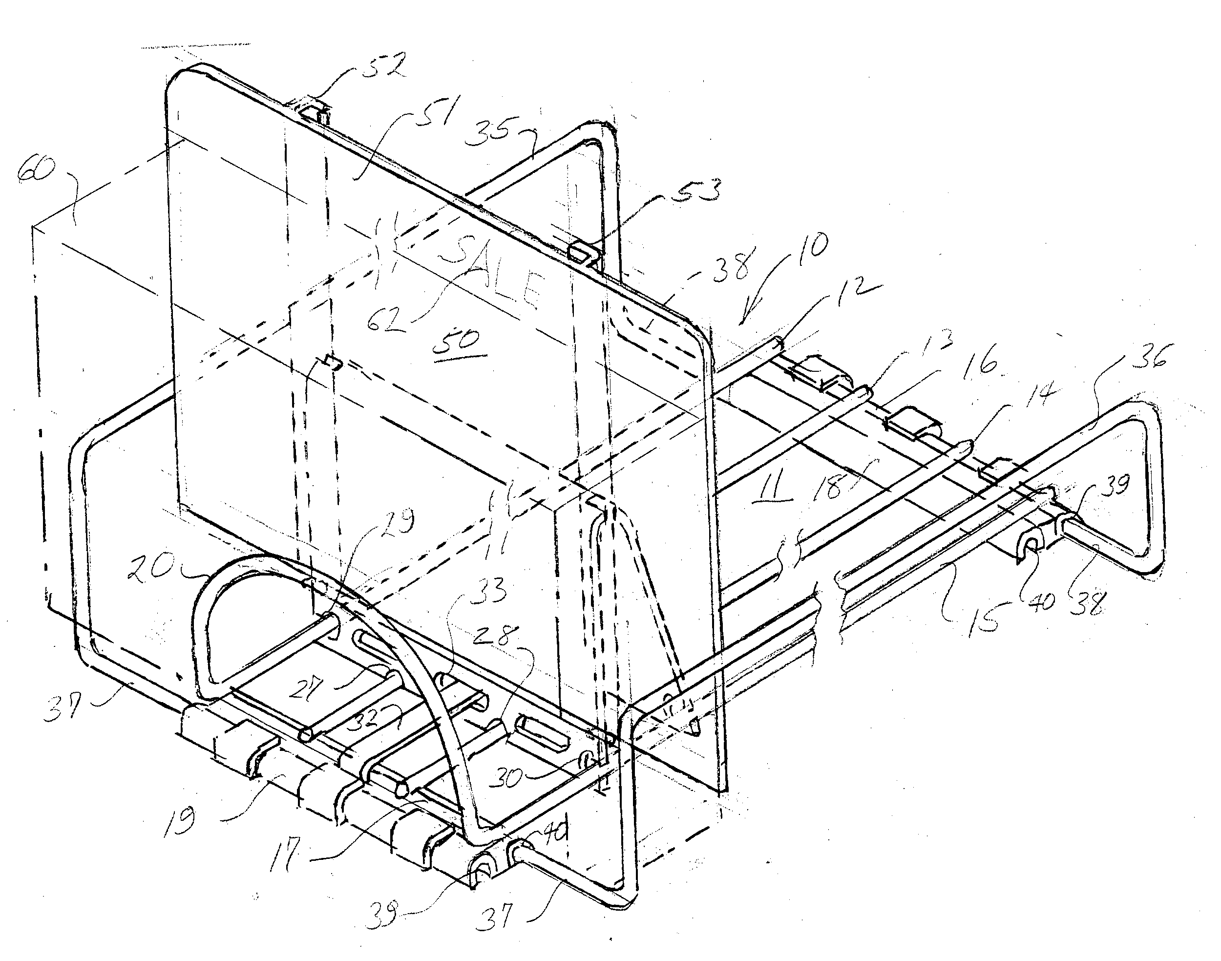 Adjustable product display rack with extension panel