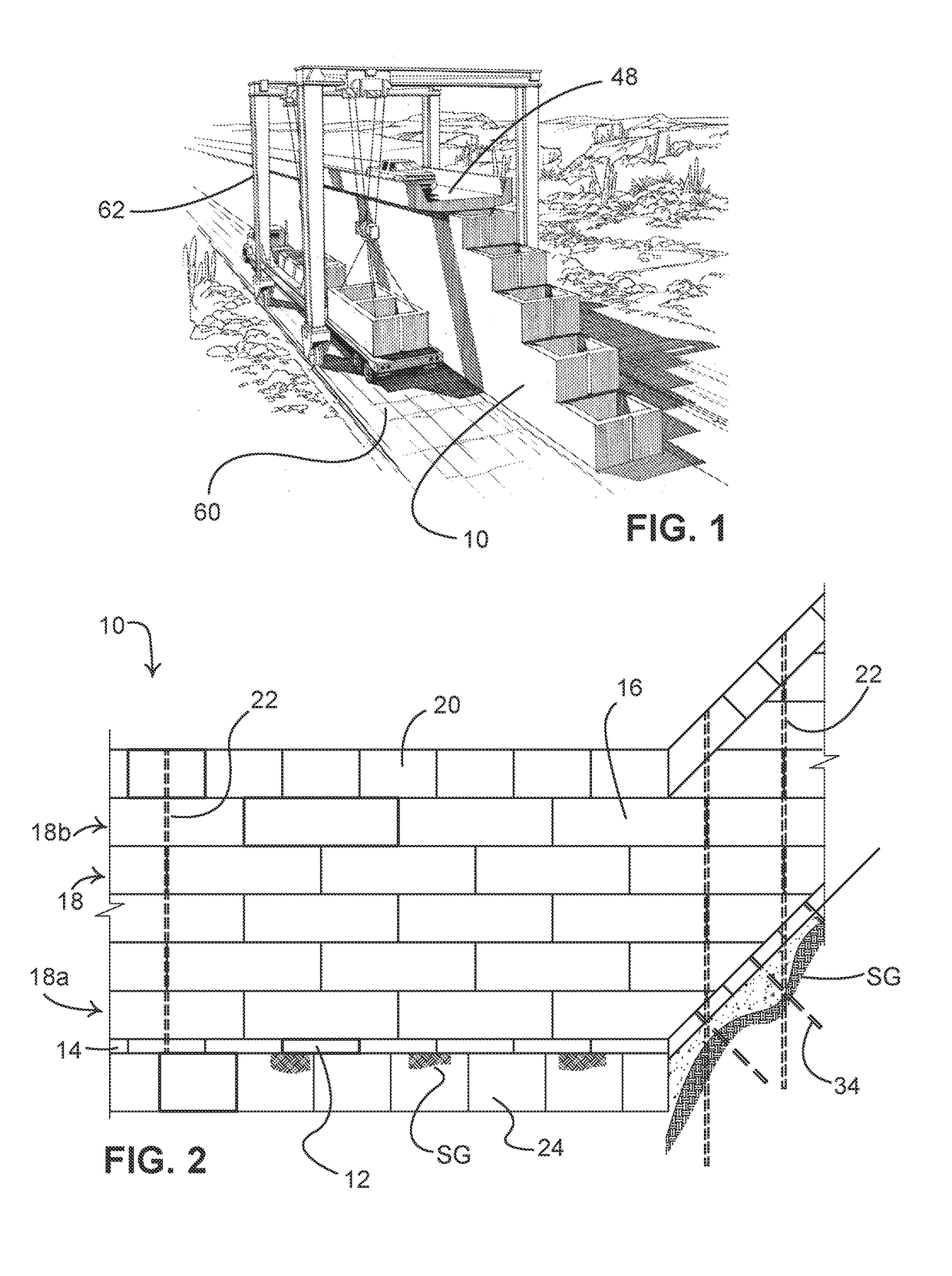 Precast concrete wall with elevated roadway and method for constructing wall