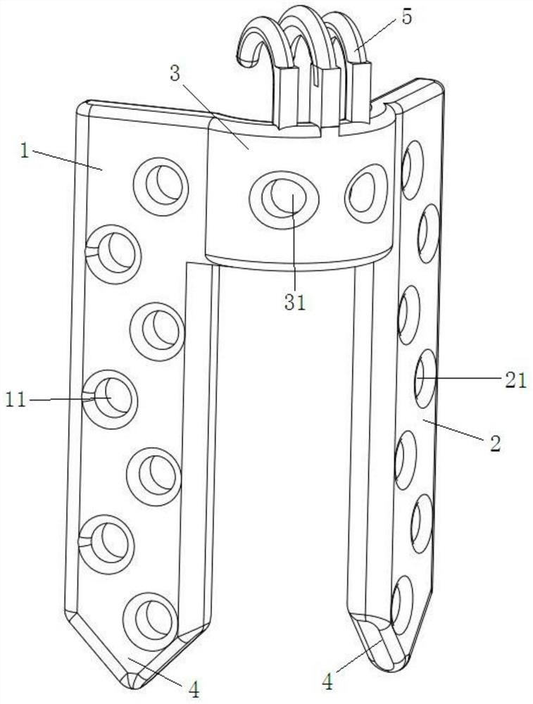 Fixing structure for tibial tuberosity fracture