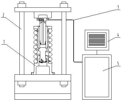 Novel method for testing durability of track tensioning device of hydraulic excavator