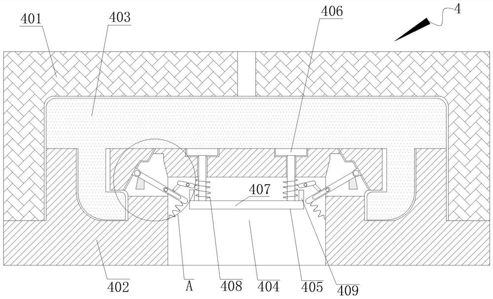 An injection molding device for refrigerator door sleeve capable of safe and rapid demoulding