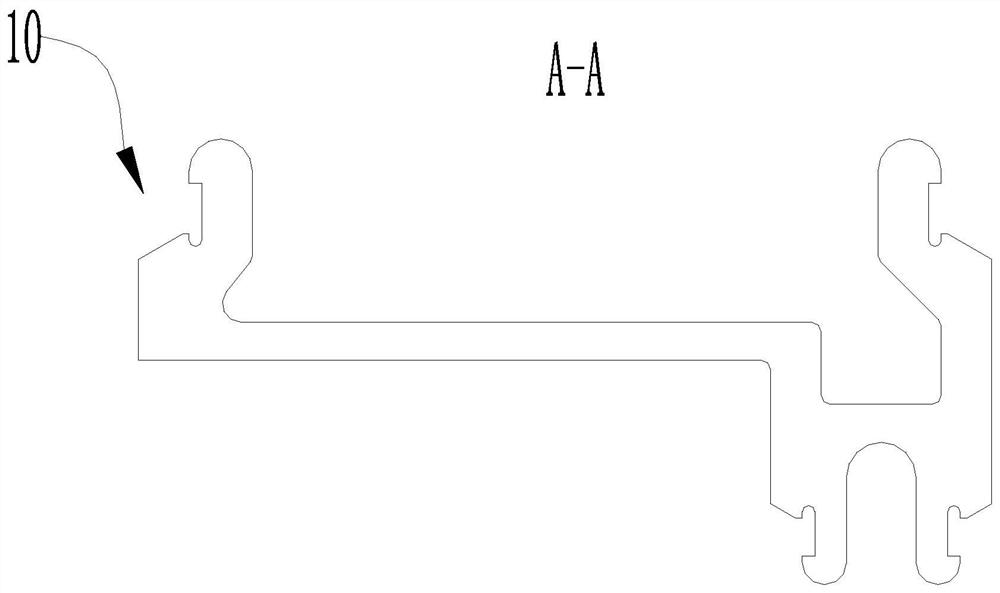 Split type mould structure for bent beam processing