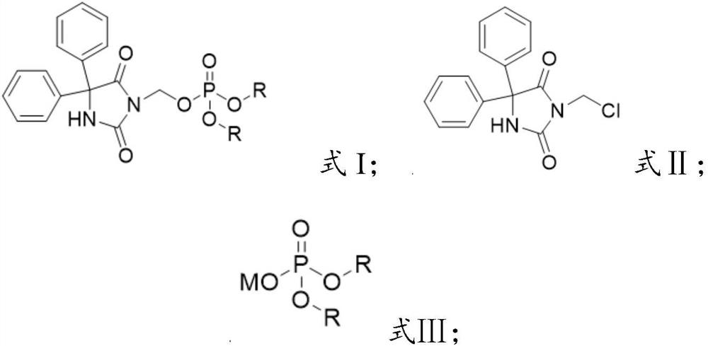 Preparation method of fosphenytoin sodium intermediate