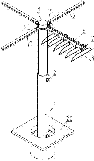 Outdoor installation flexibly-detachable post stand