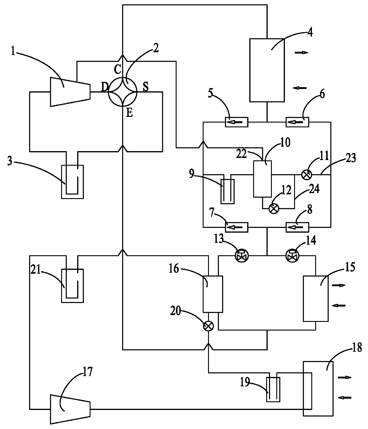 Multifunctional high-temperature water outlet air conditioner heat pump unit