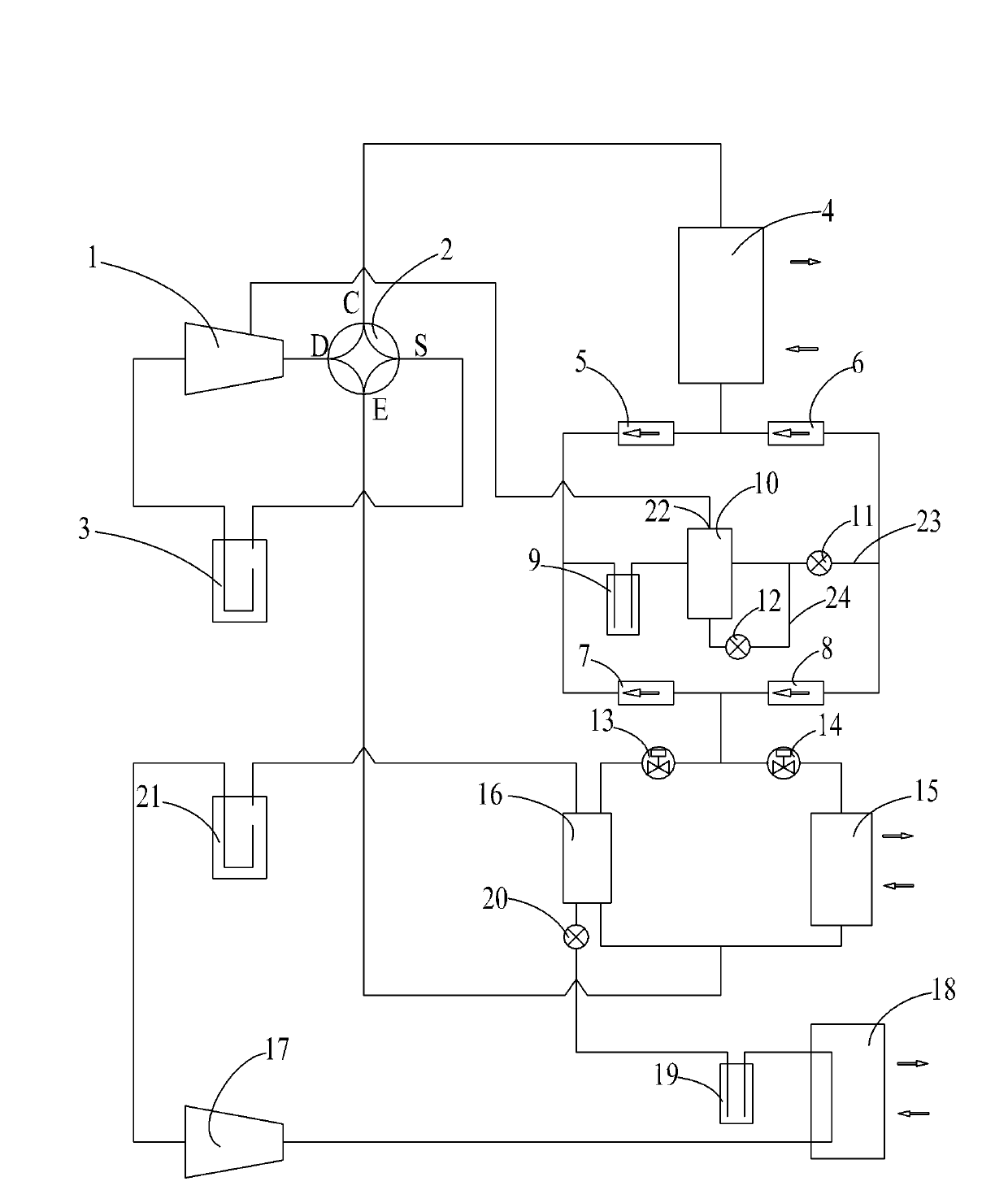 Multifunctional high-temperature water outlet air conditioner heat pump unit