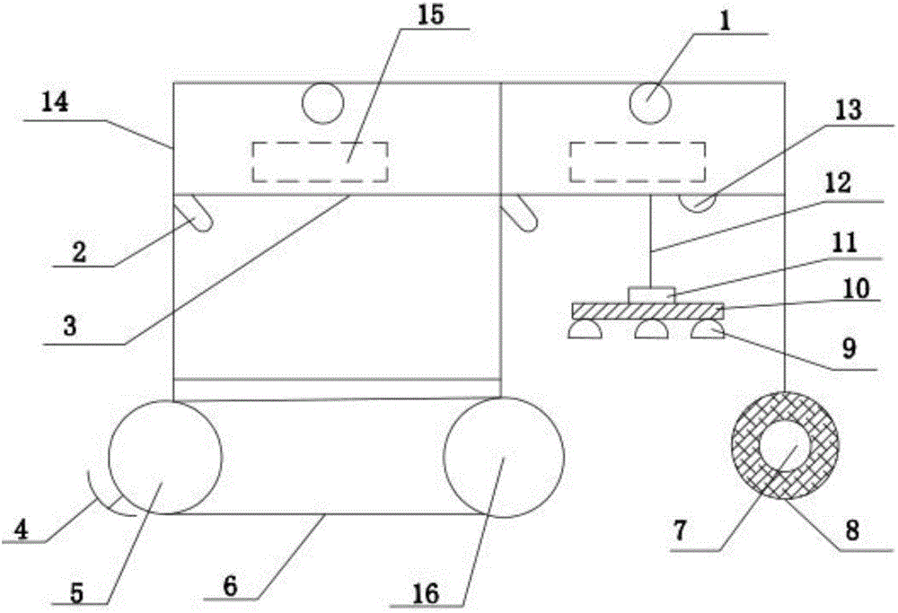 Mechanical device for automatically laying floor tiles